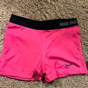 Nike Pro Hot Pink Spandex Shorts